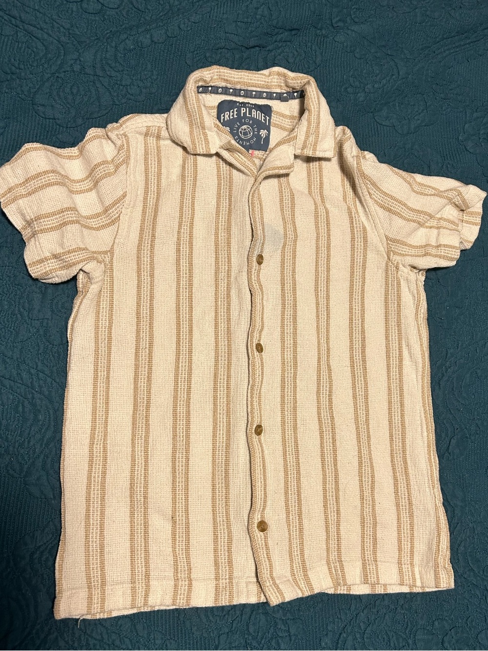 Free Planet Striped Button Up